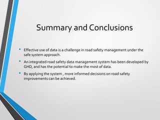 ENHANCING ROAD SAFETY MANAGEMENT WITH GIS MAPPING AND GEOSPATIAL ...