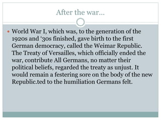 Weimar republic power point franco | PPTX