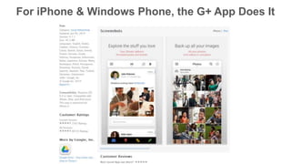 For iPhone & Windows Phone, the G+ App Does It 
 