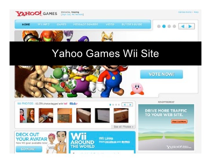 Yahoo Games Wii Site
