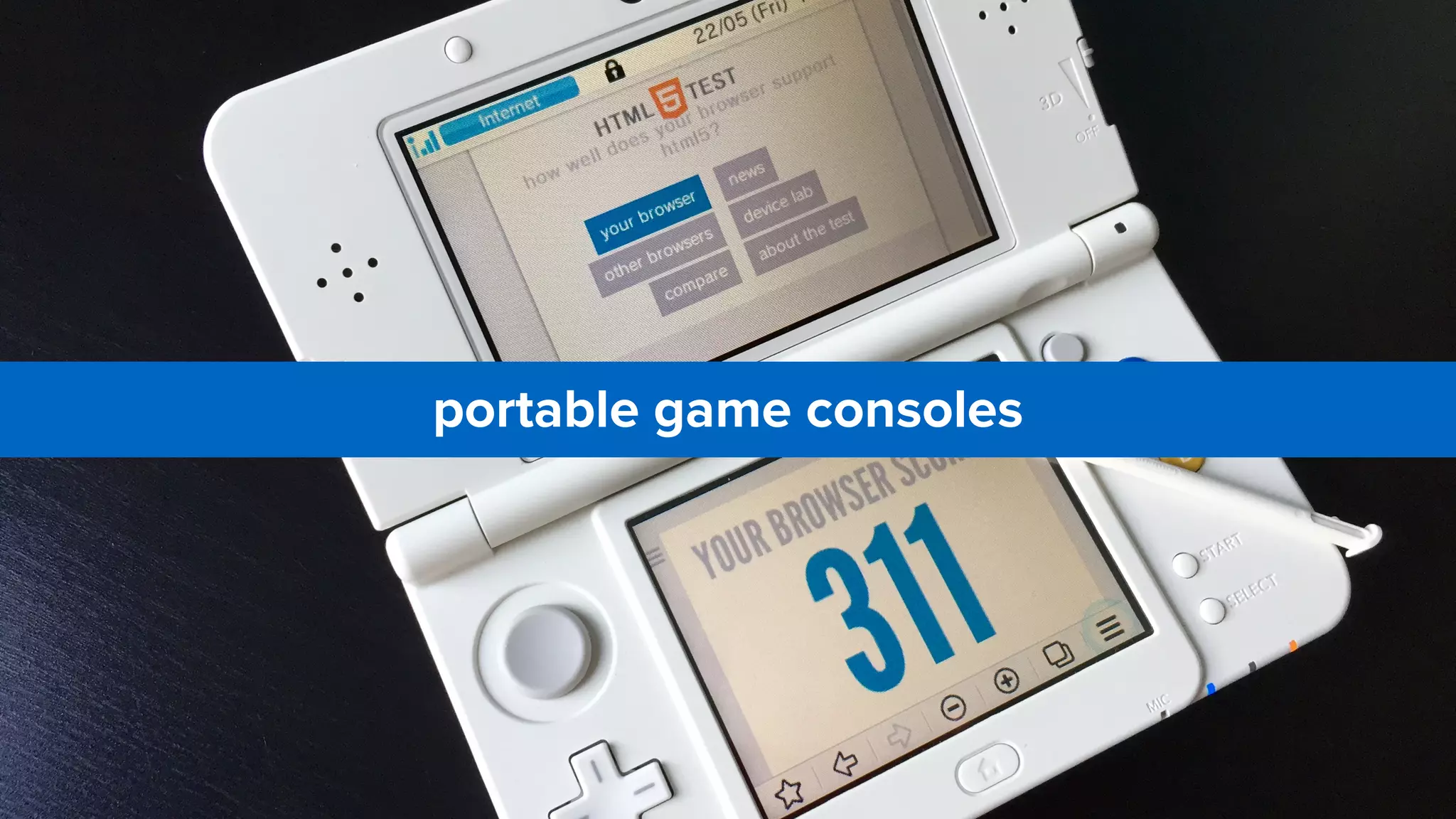 portable game consoles
 