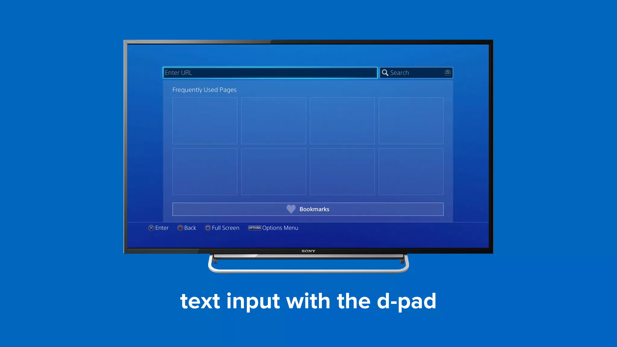 text input with the d-pad
 