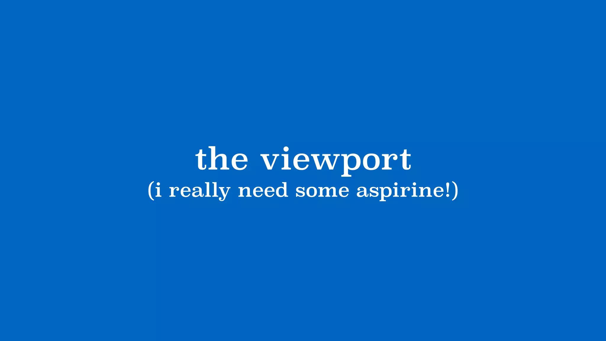 the viewport
(i really need some aspirine!)
 