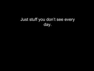 Just stuff you don’t see every day. 