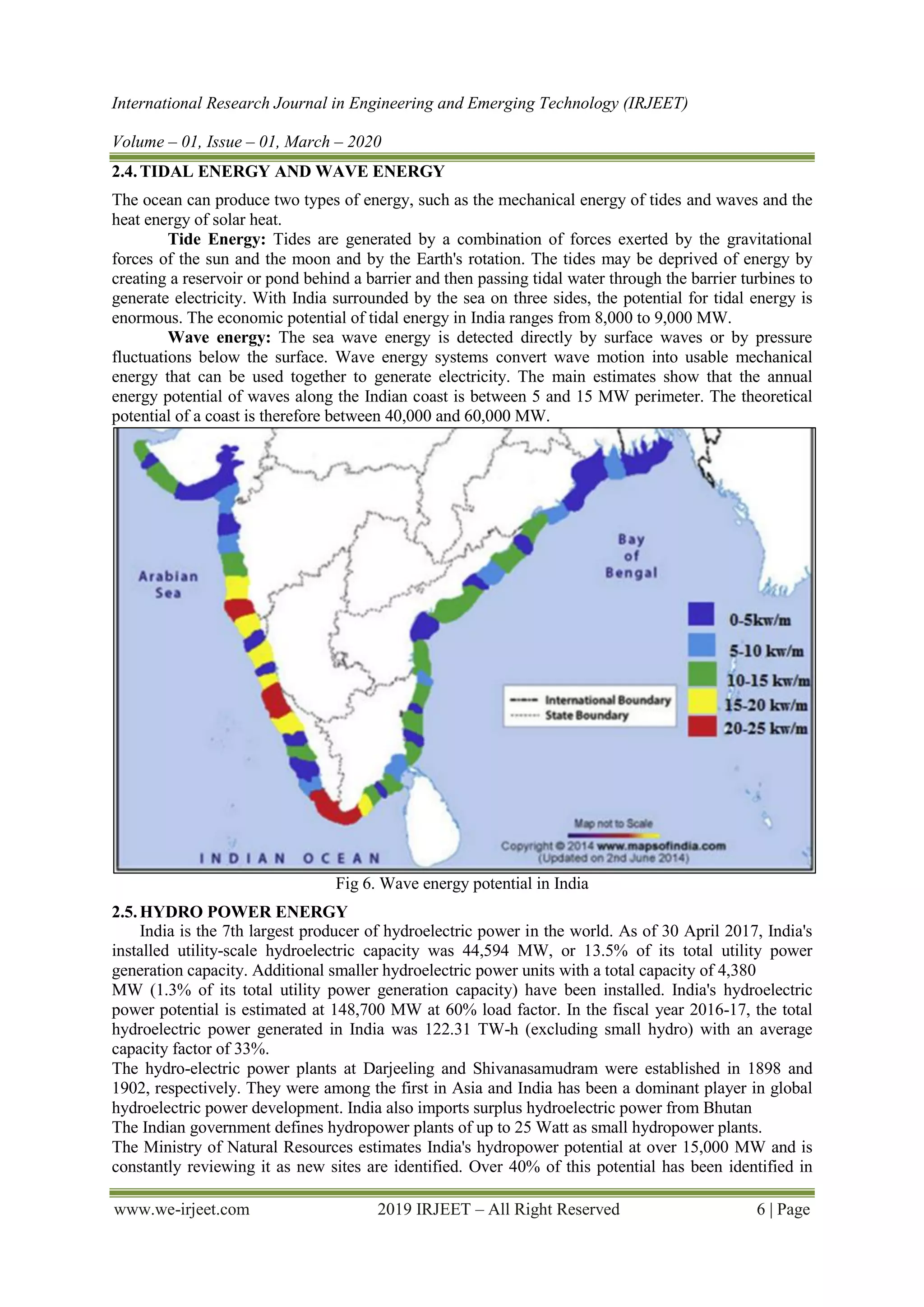 Study of Renewable Energy Sources in India - A Review | PDF