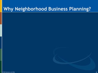 © RW Ventures, LLC 2016
Why Neighborhood Business Planning?
36
 