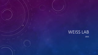 WEISS LAB
2015
 