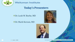 Today’s Presenters
Dr. Leah W. Burke, MD
Dr. Mark Korson, MD
Genetics | 1/28/208
 