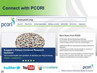 28
Connect with PCORI
www.pcori.org
28
 