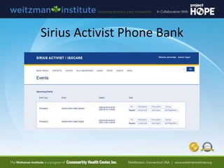 Sirius Activist Phone Bank
 