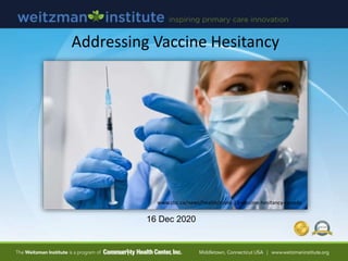 Addressing Vaccine Hesitancy
16 Dec 2020
www.cbc.ca/news/health/covid-19-vaccine-hesitancy-canada
 
