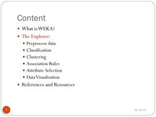 WEKA Tutorial | PPT