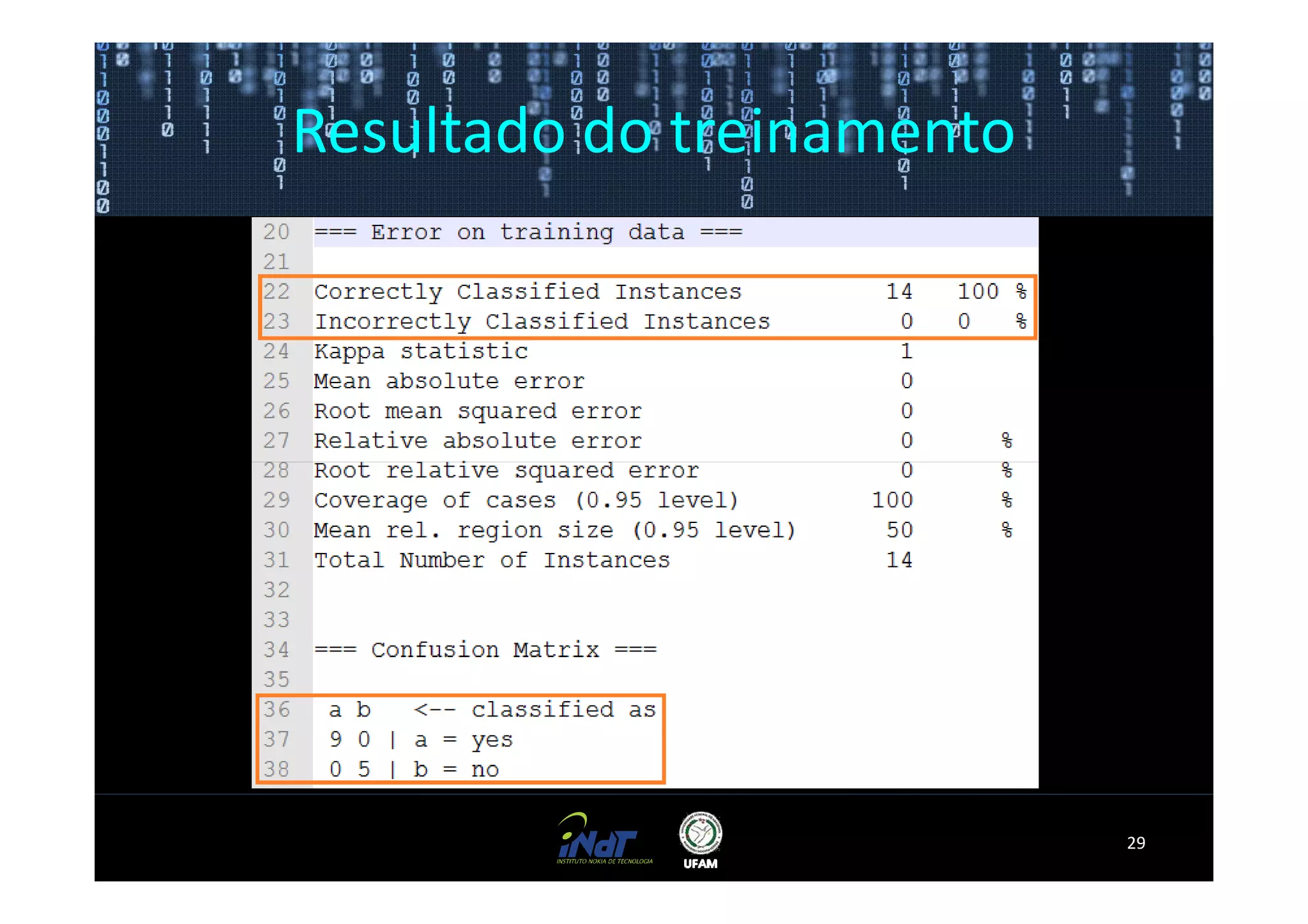 Resultado do treinamento




                           29
 