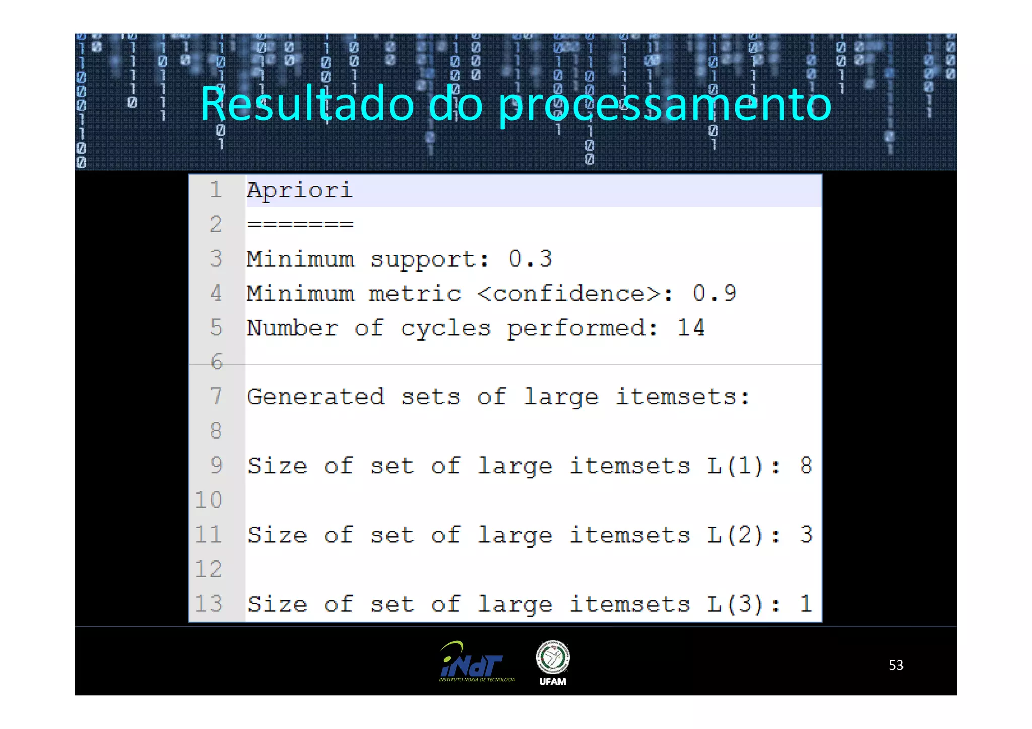 Resultado do processamento




                             53
 