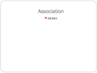 Association
  DEMO
 