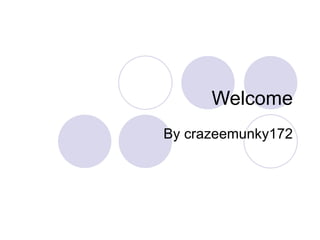 Welcome By crazeemunky172 