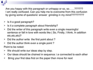 Confusing Paragraph How to Write a Good Pargraph/ Article | PPT