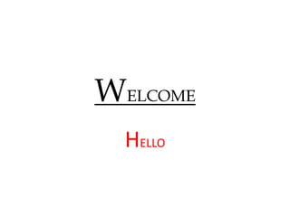 WELCOME HELLO 