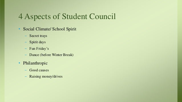 Student council essay ideas