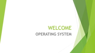 WELCOME
OPERATING SYSTEM
 