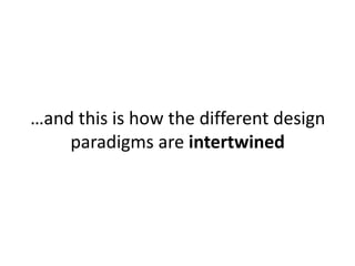 …and this is how the different design 
paradigms are intertwined 
 