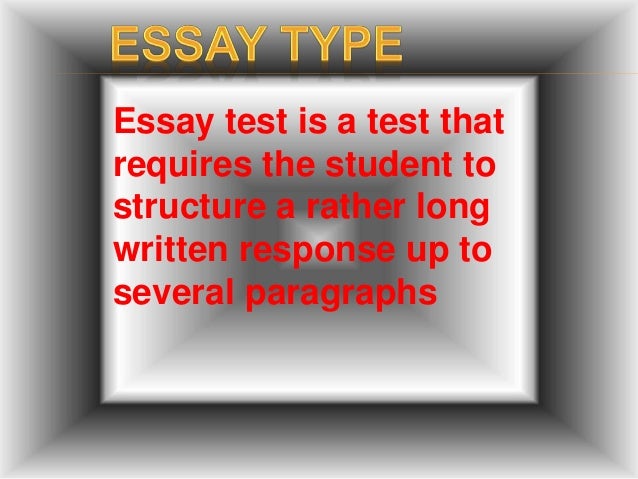 Essay test is