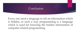 Programming Language | PPT