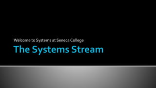 Welcome to Systems at Seneca College
 