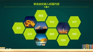 稳重
专业
服务
合作
独到
创新
远见
目标
单击此处输入标题内容
 