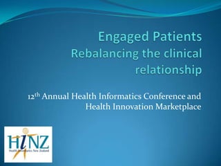 12th Annual Health Informatics Conference and
Health Innovation Marketplace

 
