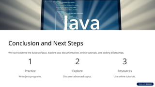 Welcome-to-Java-Basics to advanced level | PPT