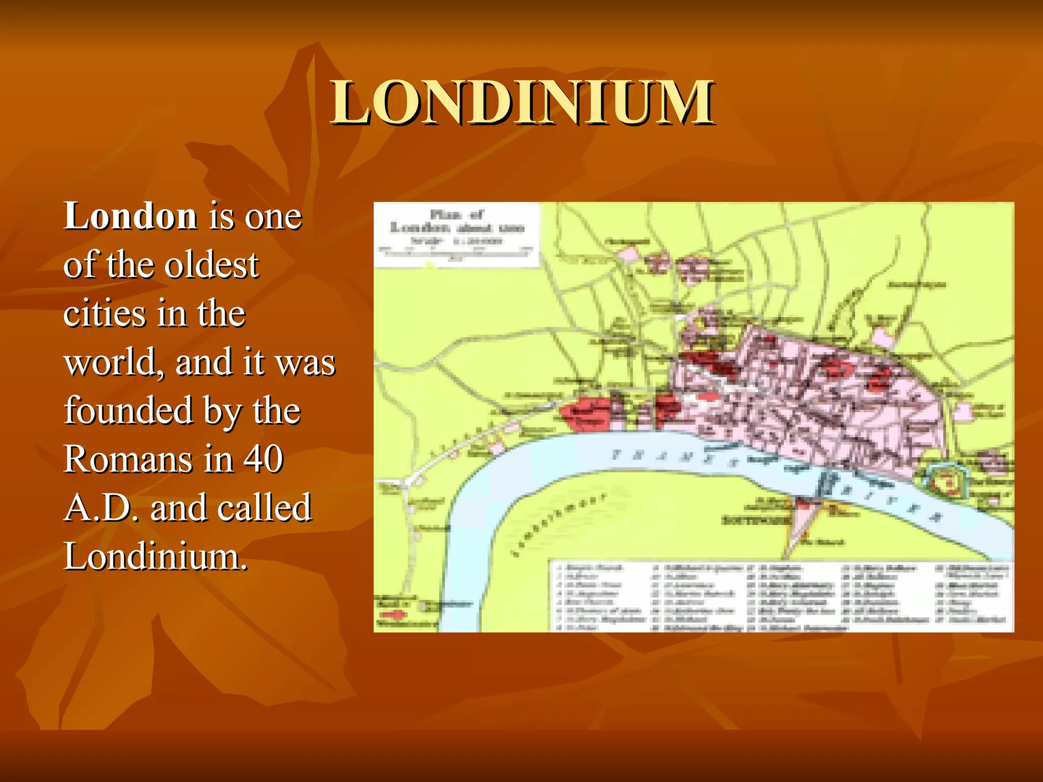 London. Founded Welcome to London | PPT