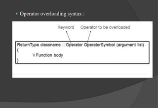constructor , operator overloading ,friend function | PPT