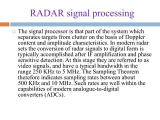 radar and radar management | PPTX