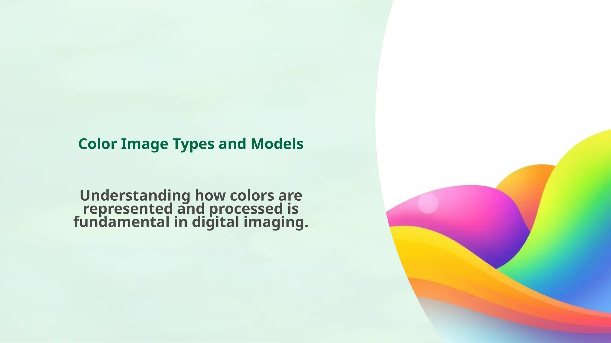 Color Image Types and Models
Understanding how colors are
represented and processed is
fundamental in digital imaging.
 