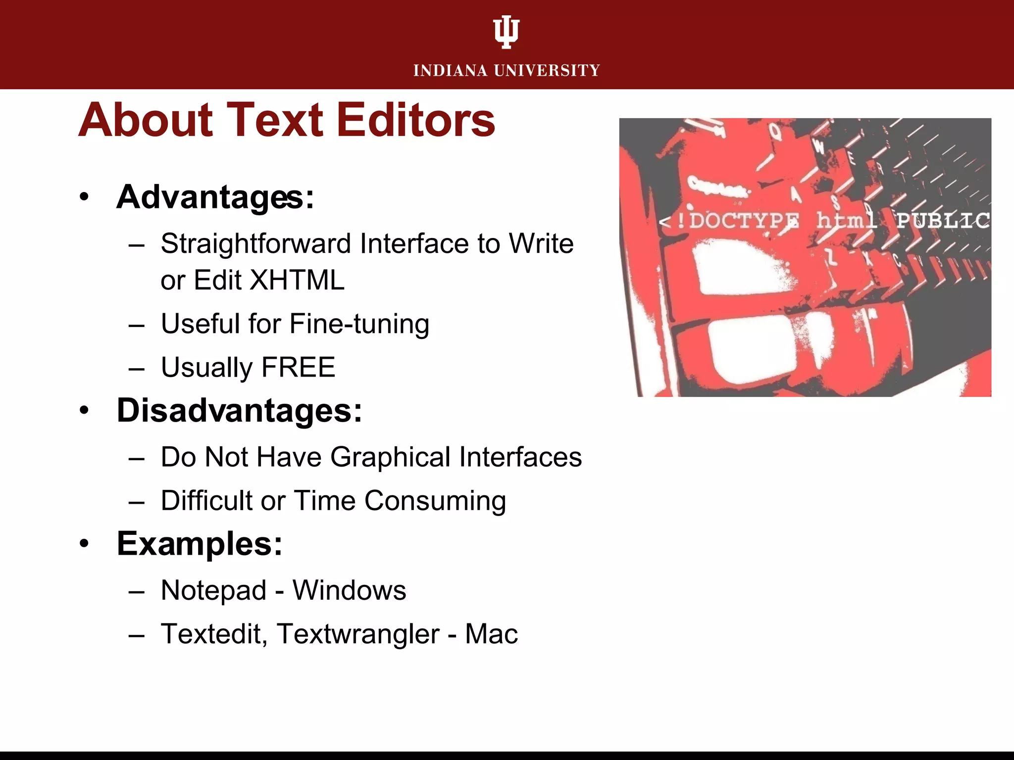 Web Publishing: An Overview of Tools and Service