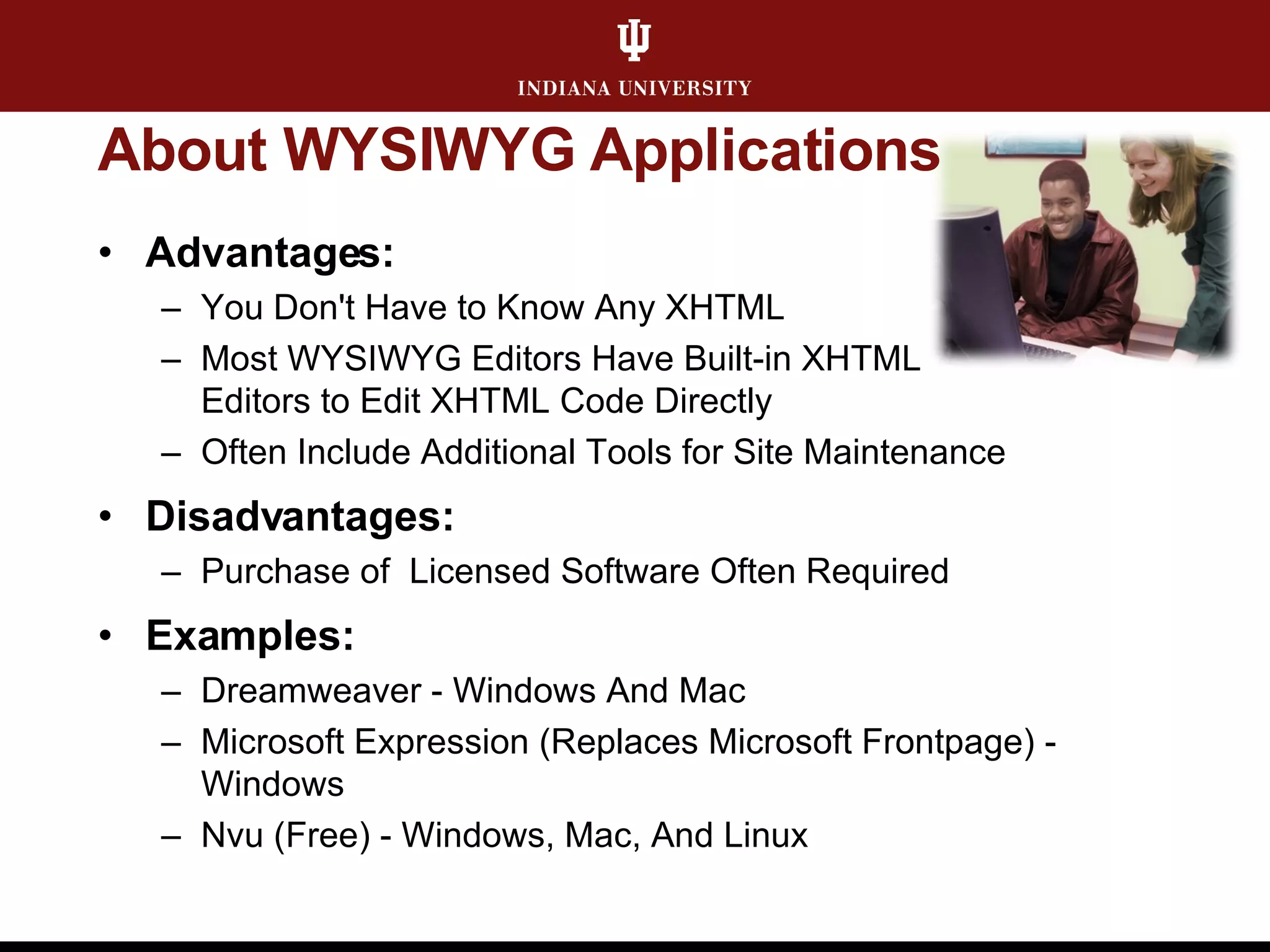 Web Publishing: An Overview of Tools and Service