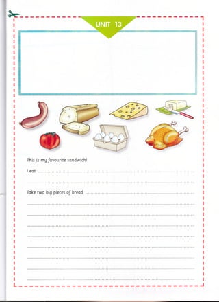 This is my /avourite sandwich!
I eat ............................................
Take two big pieces 0/ bread
 