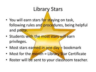 Library Star Program Welcome to the Library ppt -2013 | PPTX