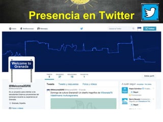 Presencia en Twitter
 