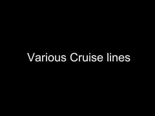 Various Cruise lines 