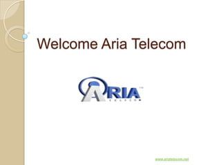 Welcome Aria Telecom




               www.ariatelecom.net
 