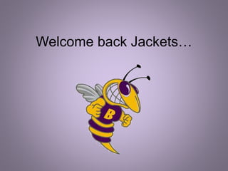 Welcome back Jackets…
 