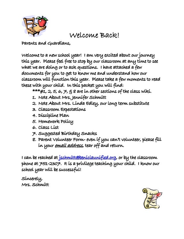 welcome back letter to parents wiki welcome back to school letter to parents