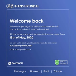 Welcome back to hans hyundai
