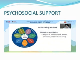 PSYCHOSOCIAL SUPPORT
 