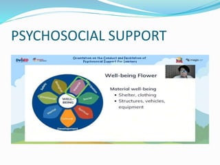 PSYCHOSOCIAL SUPPORT
 