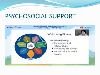 PSYCHOSOCIAL SUPPORT
 