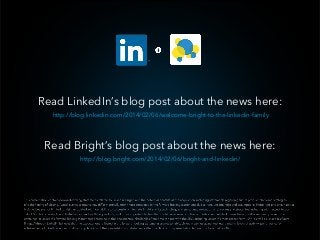 Welcome Bright to the LinkedIn Family