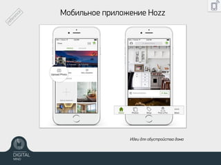 Мобильное приложение Hozz
Идеи для обустройства дома
reference
 